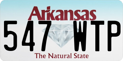 AR license plate 547WTP