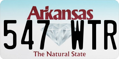 AR license plate 547WTR