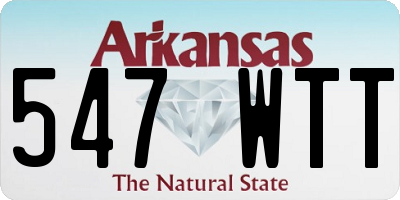 AR license plate 547WTT