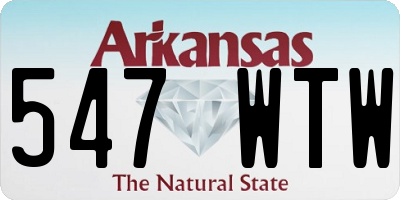AR license plate 547WTW