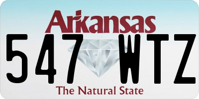 AR license plate 547WTZ