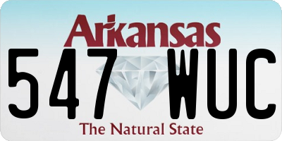 AR license plate 547WUC