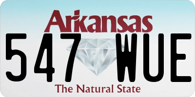 AR license plate 547WUE