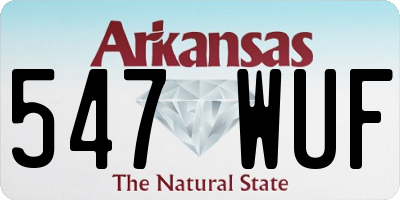 AR license plate 547WUF