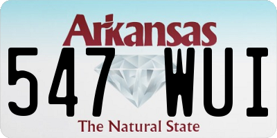 AR license plate 547WUI
