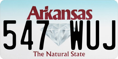 AR license plate 547WUJ