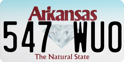 AR license plate 547WUO