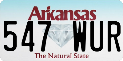 AR license plate 547WUR