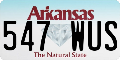 AR license plate 547WUS
