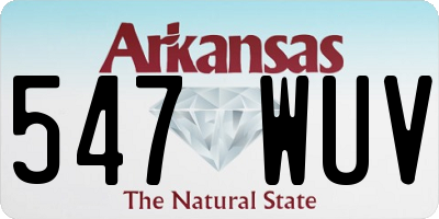 AR license plate 547WUV