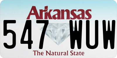 AR license plate 547WUW