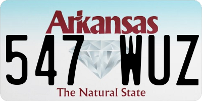 AR license plate 547WUZ