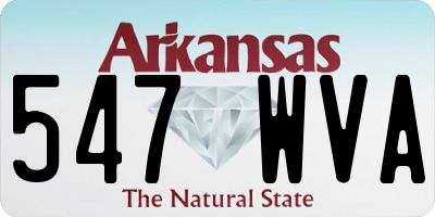 AR license plate 547WVA