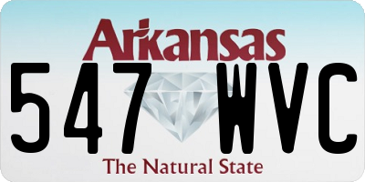AR license plate 547WVC