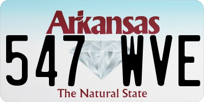 AR license plate 547WVE