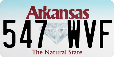 AR license plate 547WVF