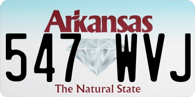 AR license plate 547WVJ