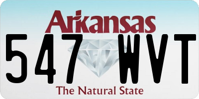 AR license plate 547WVT