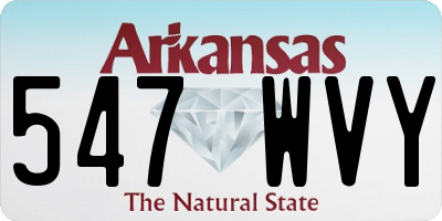 AR license plate 547WVY