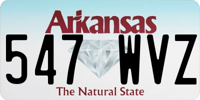 AR license plate 547WVZ