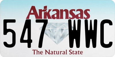 AR license plate 547WWC