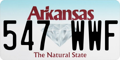 AR license plate 547WWF