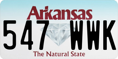 AR license plate 547WWK