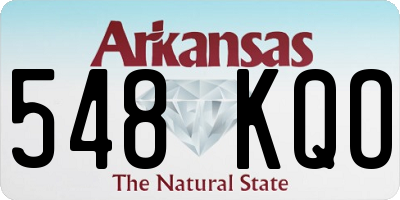 AR license plate 548KQO