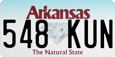 AR license plate 548KUN
