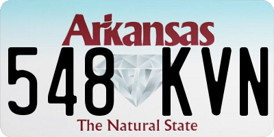 AR license plate 548KVN