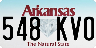 AR license plate 548KVO