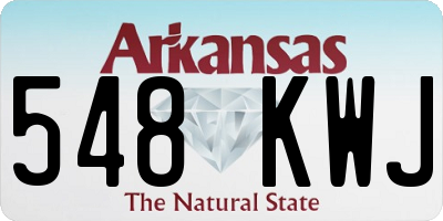 AR license plate 548KWJ