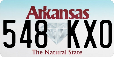 AR license plate 548KXO