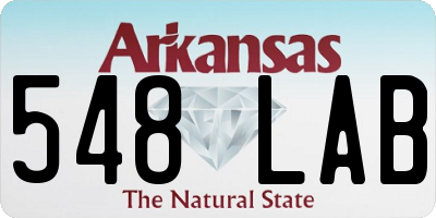 AR license plate 548LAB