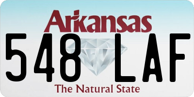 AR license plate 548LAF