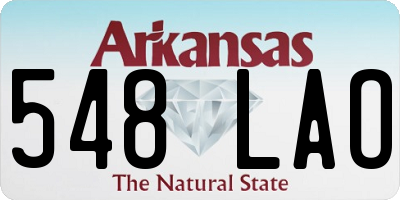 AR license plate 548LAO