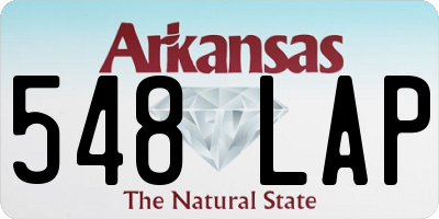 AR license plate 548LAP