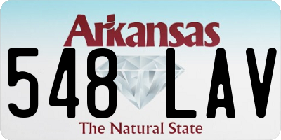 AR license plate 548LAV