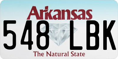 AR license plate 548LBK