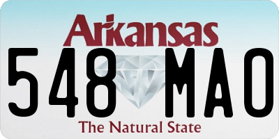 AR license plate 548MAO