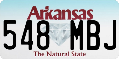 AR license plate 548MBJ