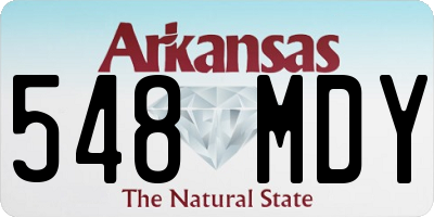 AR license plate 548MDY