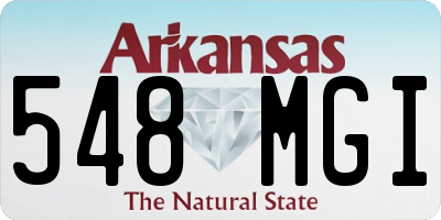 AR license plate 548MGI