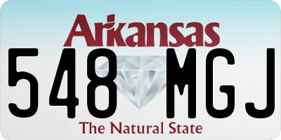 AR license plate 548MGJ