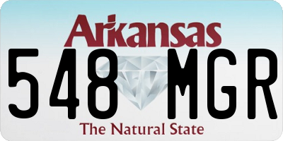 AR license plate 548MGR
