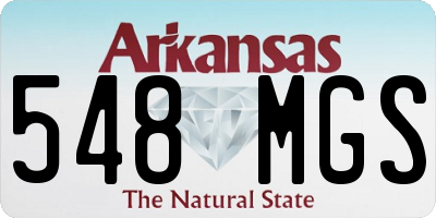 AR license plate 548MGS