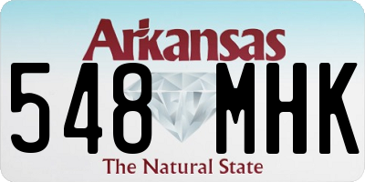 AR license plate 548MHK