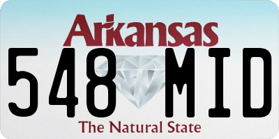 AR license plate 548MID