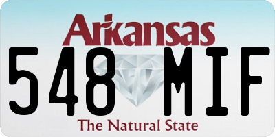 AR license plate 548MIF
