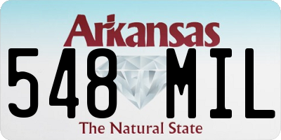 AR license plate 548MIL